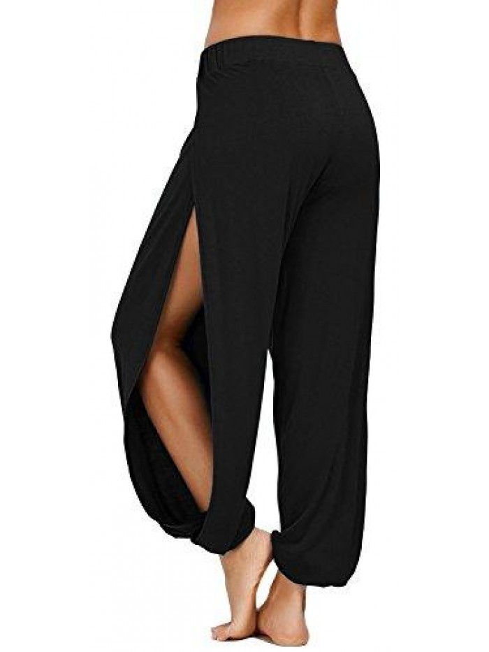 High Slit Harem Pants Women Hippie Harem Pants Trousers 