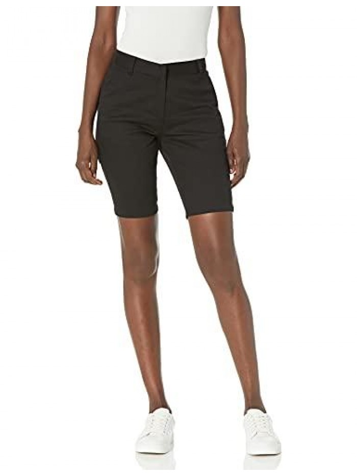 Women's Juniors Uniform Skinny Bermuda Stretch Twill Short 