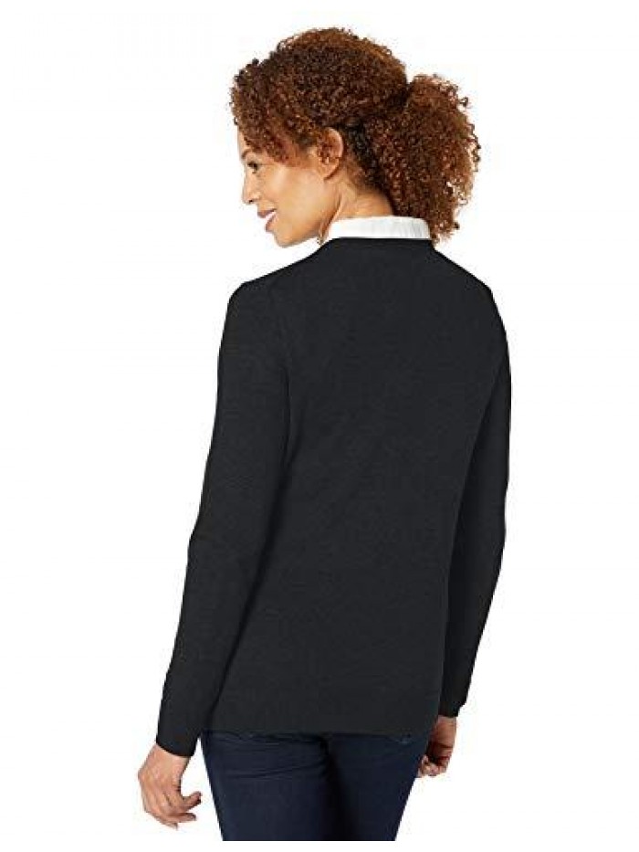 Women's Classic Fit Lightweight Long-Sleeve V-Neck Sweater  