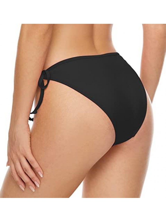 Women's Cheeky Brazilian Bikini Bottoms Tie Side Swim Bottom 