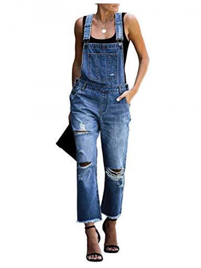 Women's Casual Stretch Adjustable Denim Bib Overalls Jeans Pants Jumpsuits 