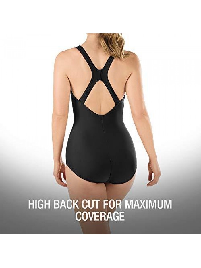 Women's Swimsuit One Piece PowerFlex Princess Seam Ultraback Conservative Cut 