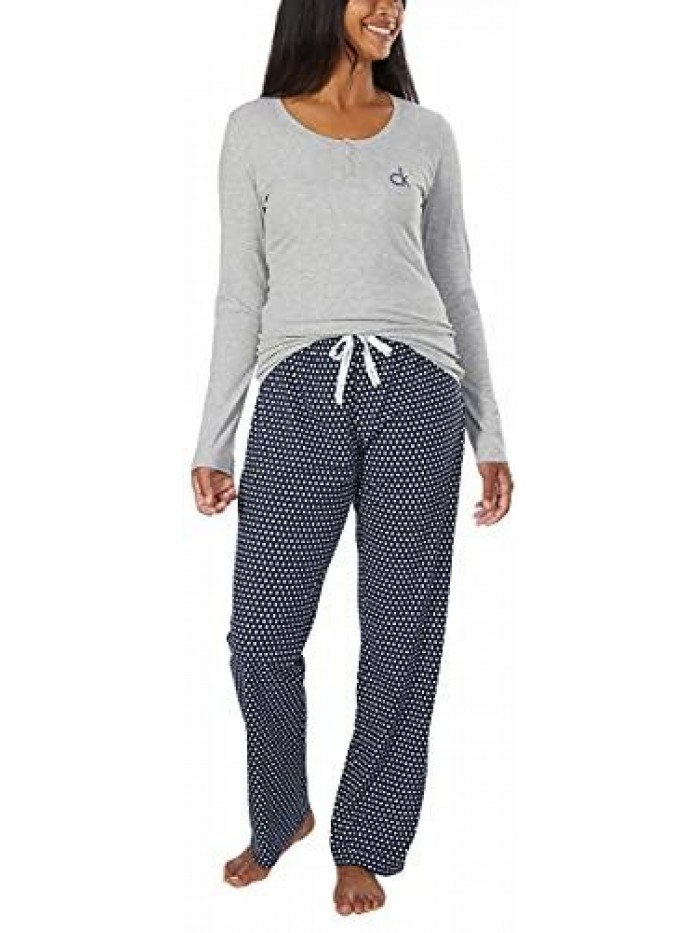 Klein Womens 2 Piece Fleece Pajama Set 