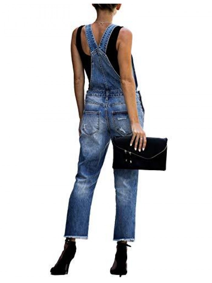 Women's Casual Stretch Adjustable Denim Bib Overalls Jeans Pants Jumpsuits 