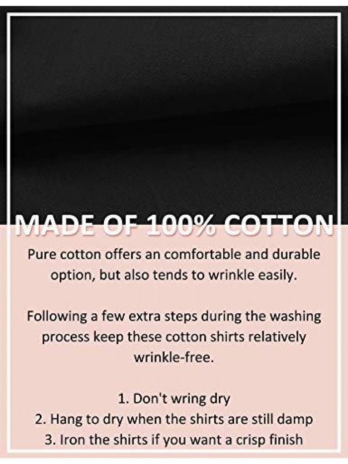 Womens Cotton Basic Button Down Shirt Slim Fit Dress Shirts 