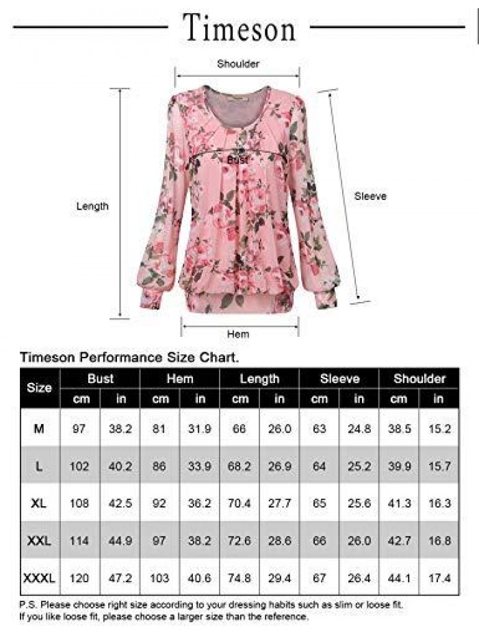 Women's Long Sleeve Scoop Neck Pleated Front Fitted Blouse Tops 