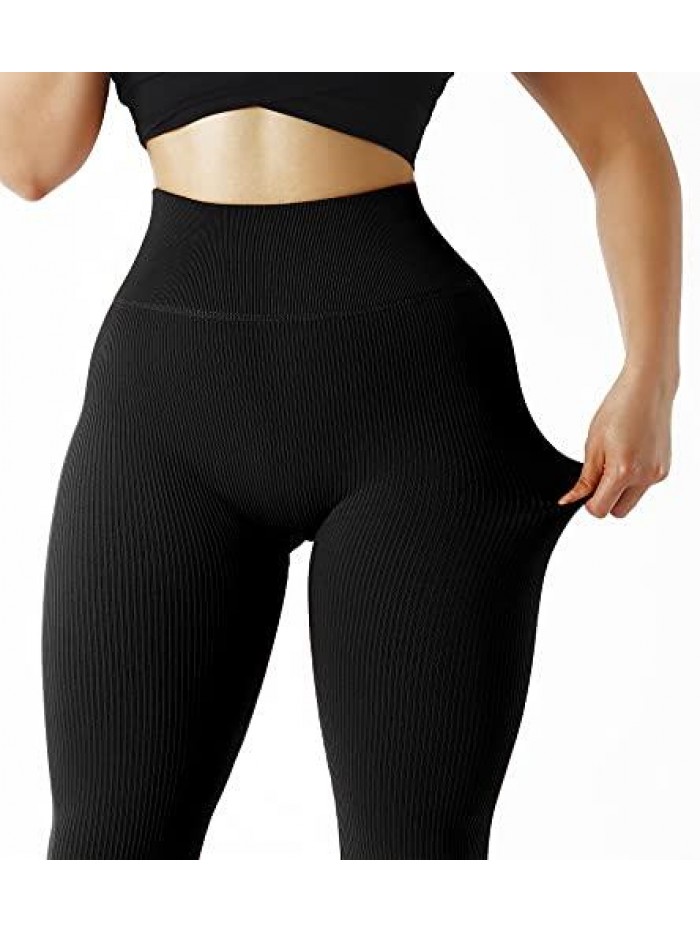 Women Leopard Scrunch Butt Lifting Leggings Seamless High Waisted Yoga Pants 