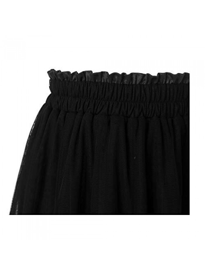 Women's A Line Tulle Party Evening Tutu Skirts Tea Length 