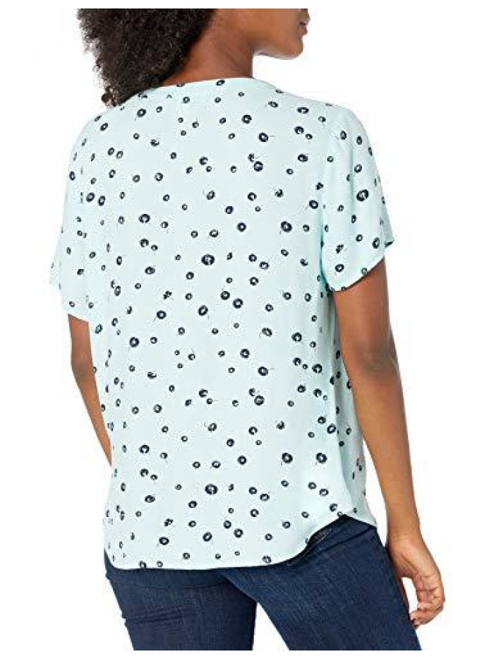 Women's Short-Sleeve Woven Blouse  