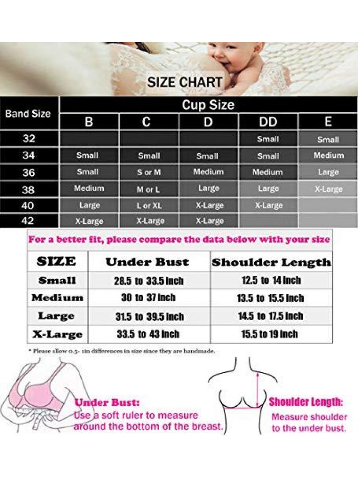 3 Pack Maternity Nursing Sleep Bra Breastfeeding Cotton Bralette 