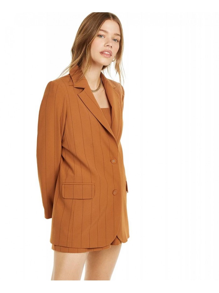 Bernstein Womens Lined Two-Button Boyfriend Blazer 