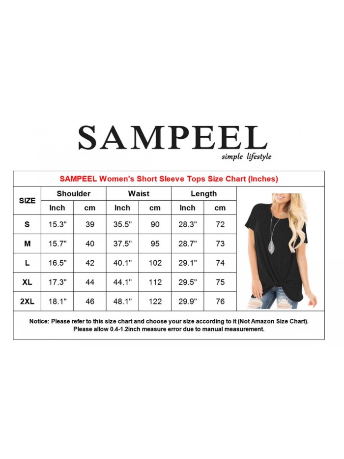 Women's Casual Shirts Twist Knot Tunics Tops 