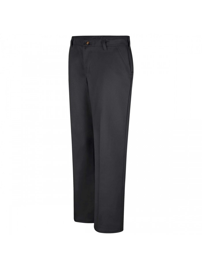 Kap Women's Plain Front Cotton Work Pant 