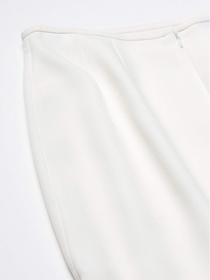 Women's Stretch Crepe Column Skirt 