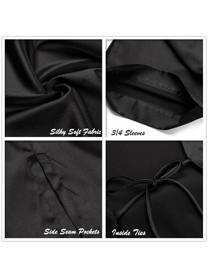 Pure Short Silky Robes Bridesmaid Bride Party Satin Robes Sleepwear 