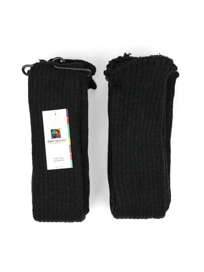 Traffic Women's Cable-Knit Leg Warmers, Warm & Long Footless Thigh-Highs 