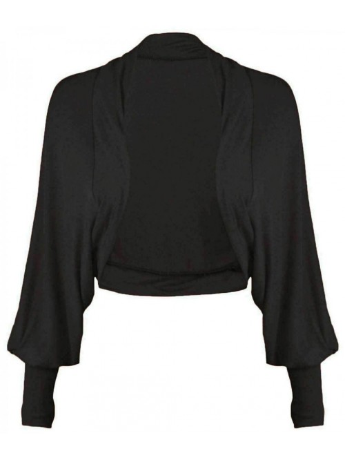 Batwing Shrug Long Sleeve Cropped Cardigan Womens ...