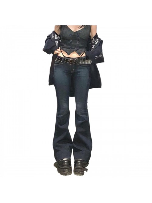 Women’s Y2K Baggy Jeans Wide Leg Straight Grunge...