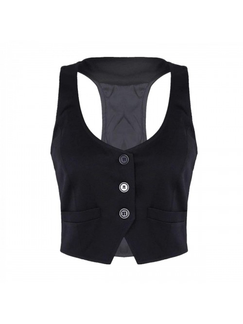 Dressy Casual Versatile Racerback Vest Womens Suit...