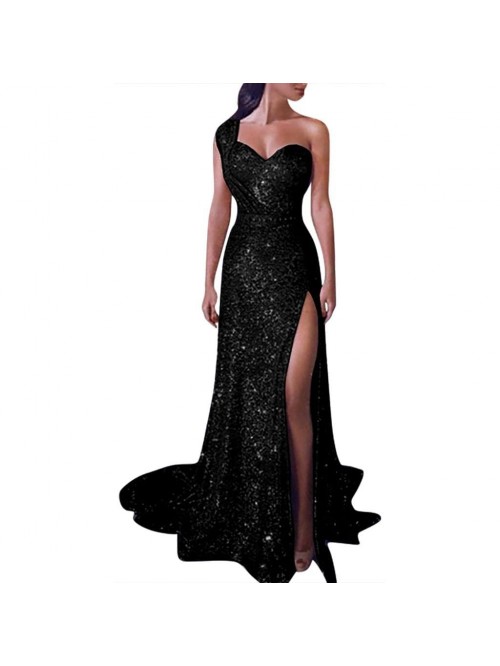 Mermaid Evening Dress Sexy Hot V-Neck Sequins Slee...