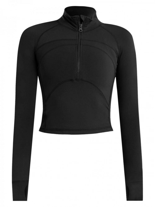 Women's Athletic Half Quarter Zip Pullover Sweatsh...