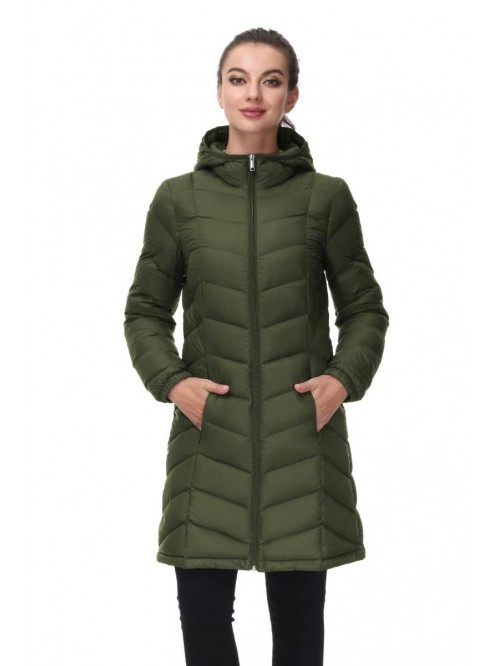 DOWN Women's Lightweight Packable Down Jacket Hood...