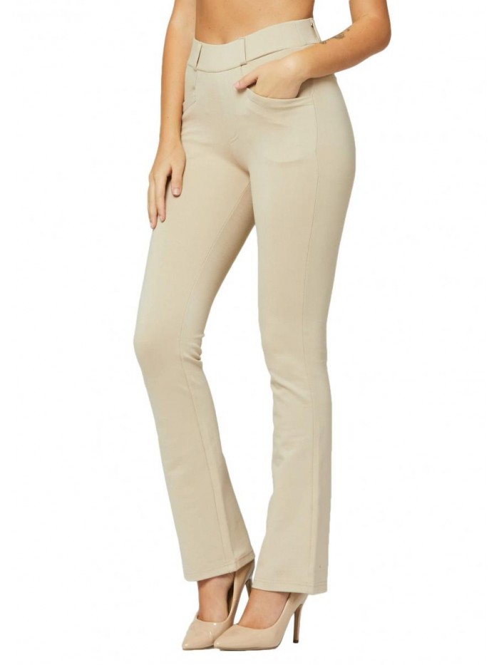 Women's Stretch Dress Pants - Wear to Work - Ponte Treggings 