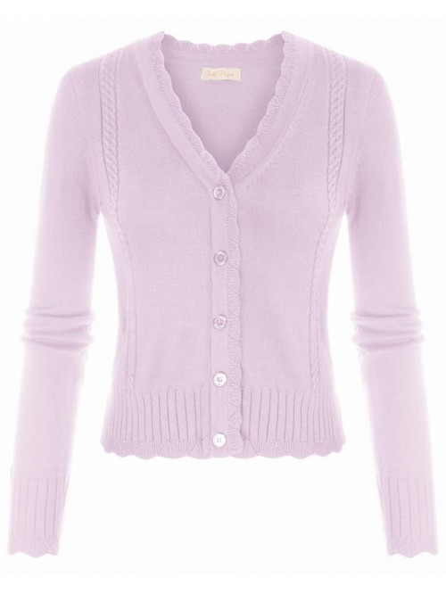 Poque Women's Vintage Long Sleeve Button Down V Ne...