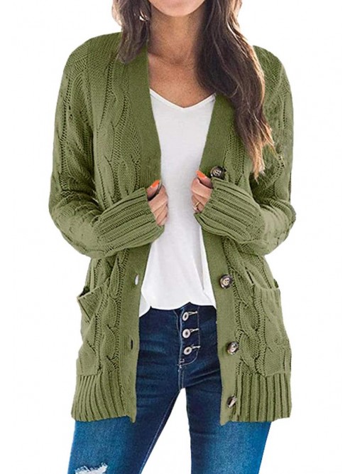 Women’s Long Sleeve Open Front Knitted Cardigan ...