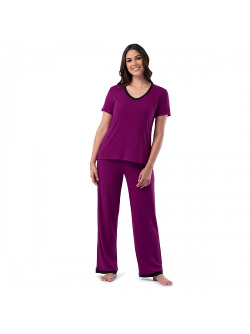 of the Loom Women's Short Sleeve Tee and Pant 2 Pi...