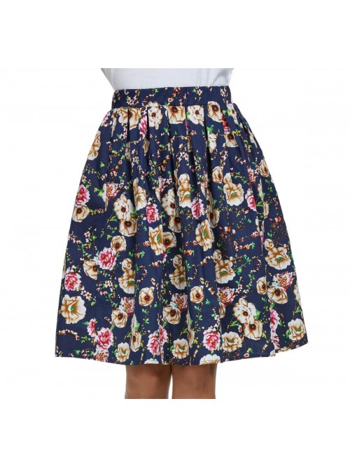 A-Line Pleated Vintage Skirts for Women 