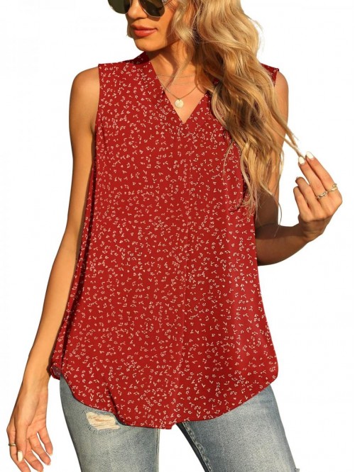 Womens Summer Sleeveless Chiffon Tank Tops Blouse ...