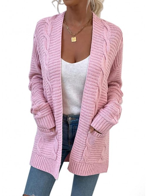 Knit Cardigan Women's Chunky Open Front Outwear Co...