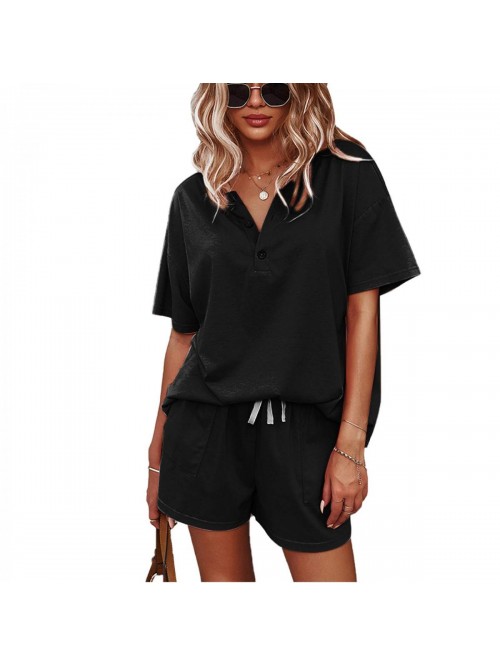 Women's Short Sleeve Sweatsuits: 2 Piece Casual Ou...