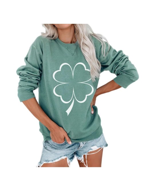 Irish St. Patrick's Day Shamrock Sweatshirt Long S...