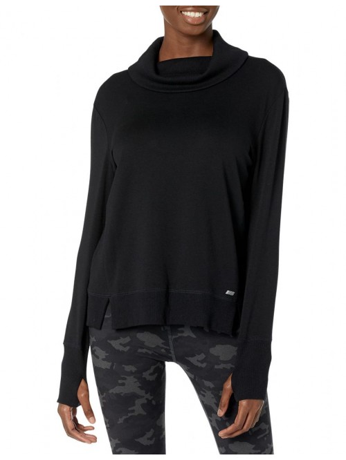 Women's Studio Terry Long-Sleeve Funnel-Neck Sweat...