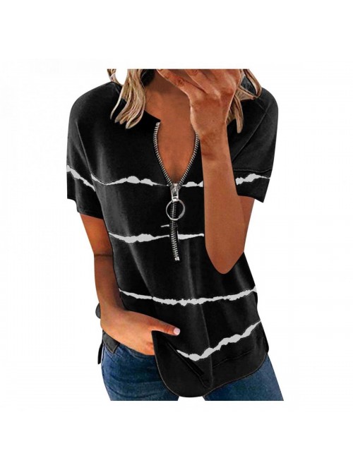 Summer Tops Trendy, Women Short Sleeve Shirts Fash...