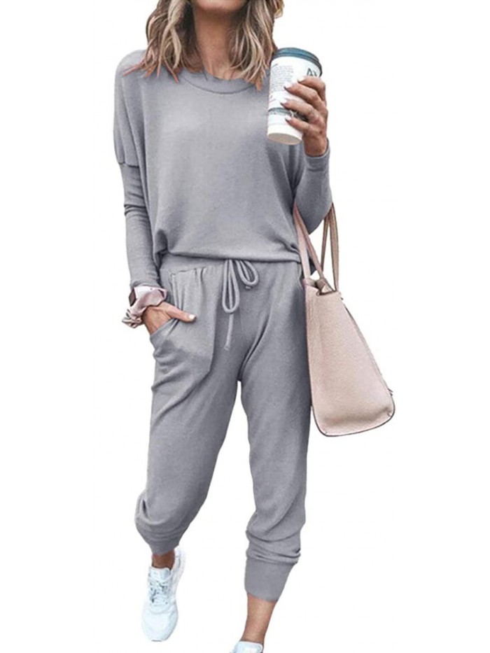 2 Piece Long Sleeve Lounge Sets lt.grey 