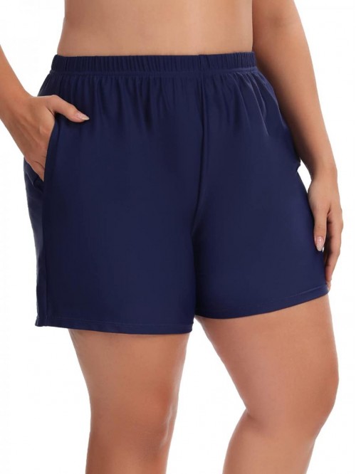 Women's Plus Size Swim Shorts High Waisted Bathing...