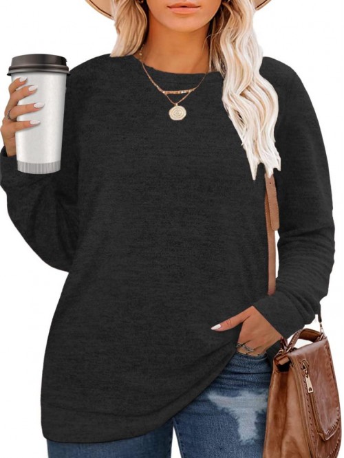 Plus Size Sweatshirts for Women Long Sleeve Oversi...