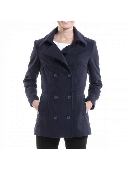 Swiss Emma Womens Peacoat Double Breasted Overcoat...