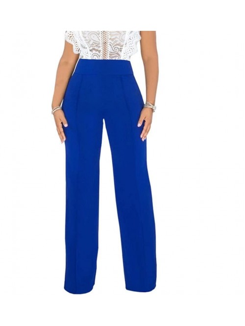 Stretchy Straight Leg Dress Pants Comfy Solid Clas...