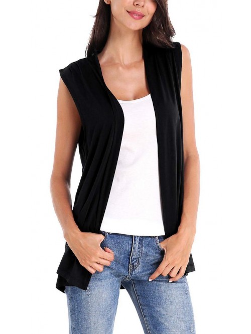 Sleeveless Cardigan Open Front Vest Lightweight Co...