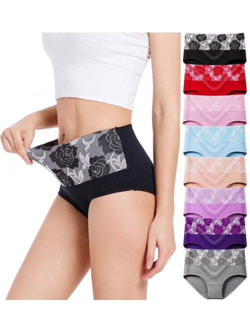 Women's Briefs Underwear Cotton High Waist Tummy C...