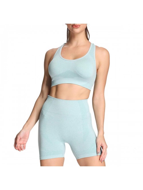 Yoga Outfit for Women Seamless 2 Piece Workout Gym...