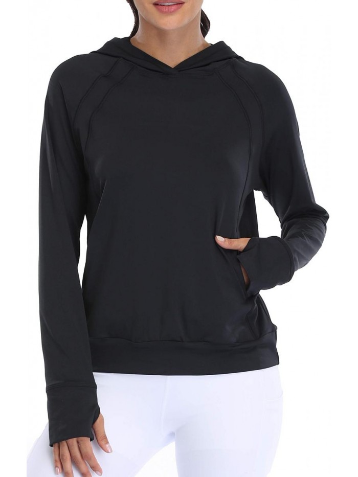 Performance Running Hoodie Lightweight Biker Pullover Sweatshirt 