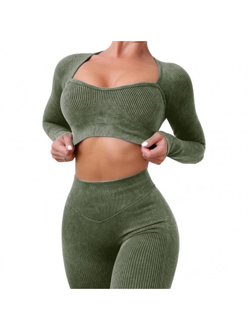 Sets for Women Long Sleeev 2 Piece Yoga Outfits Se...