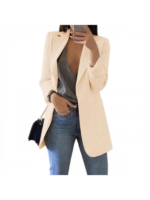 Womens Casual Blazers Open Front Long Sleeve Lapel...