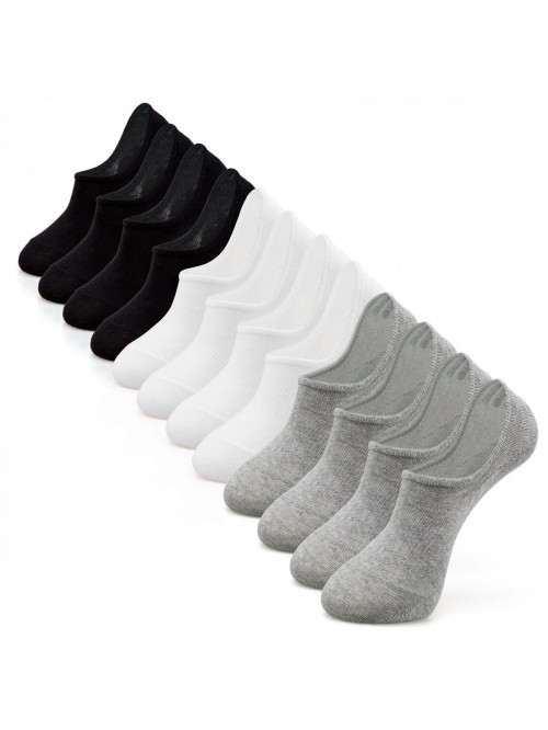 Women and Men No Show Socks Low Cut Anti-slid Cott...