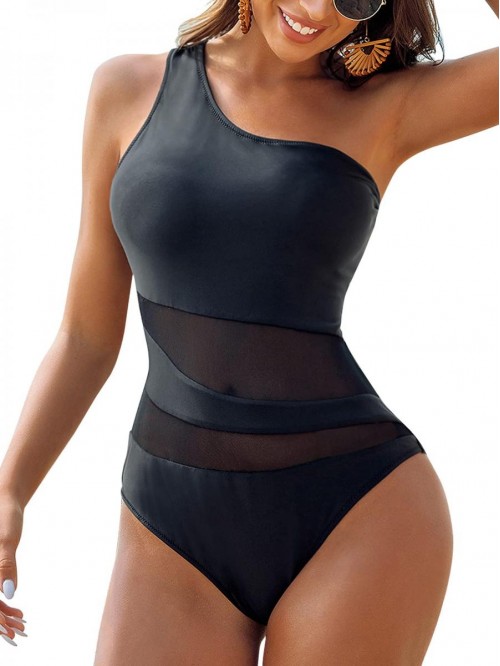 Jelly Womens One Piece Bathing Suit One Shoulder S...